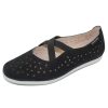 Women'S Mephisto Mary Jane & Instep Strap | Mephisto Women'S Karla Perf In Black Bucksoft 6900