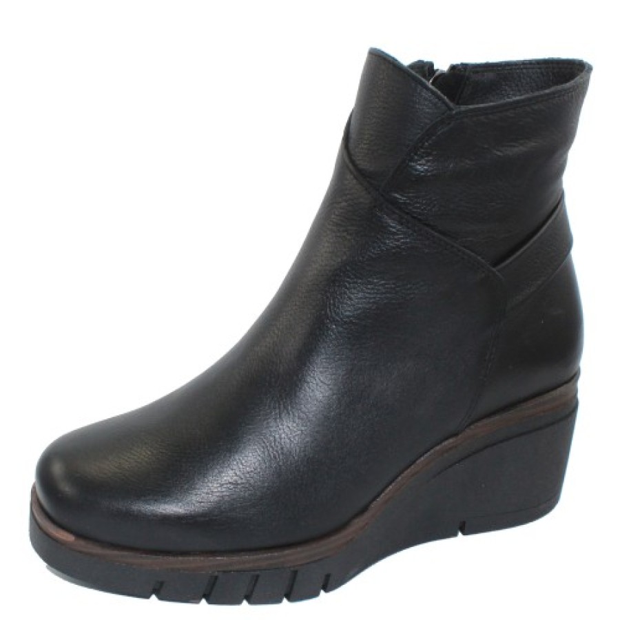 Women'S Paula Urban Ankle Boots | Paula Urban Women'S 10-1142 In Black Texas Leather