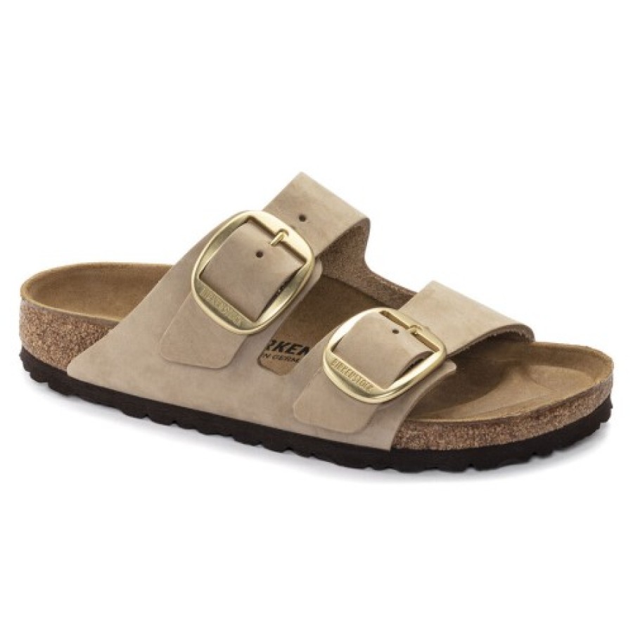 Women'S Birkenstock Walking | Birkenstock Women'S Arizona Big Buckle In Sandcastle Nubuck