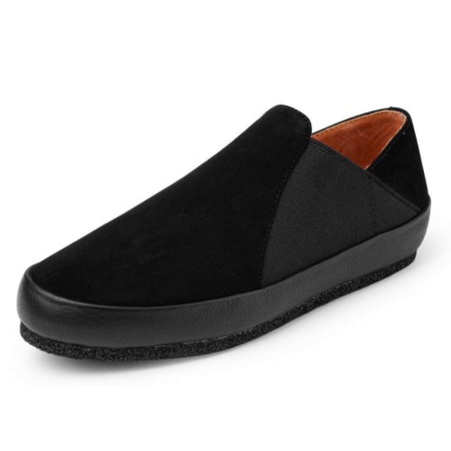 Women'S Yes Brand Shoes Travel | Yes Brand Shoes Women'S Caitlyn In Black Water Resistant Suede