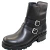 Women'S La Canadienne Engineer & Combat | La Canadienne Women'S Carly In Black Waterproof Leather