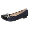 Women'S Lalisa Heels | Lalisa Women'S Chloe 195203 In Navy Blue Suede/Patent Leather/Calfskin Leather