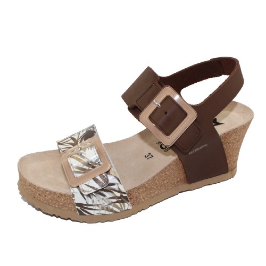 Women'S Mephisto Wedges | Mephisto Women'S Lissia In Dark Brown Scratch/Jungle 3451/53