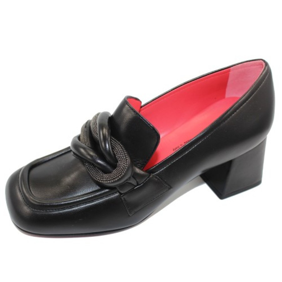 Women'S Pas De Rouge Heels | Pas De Rouge Women'S Celia 4144 In Black Nappa Leather