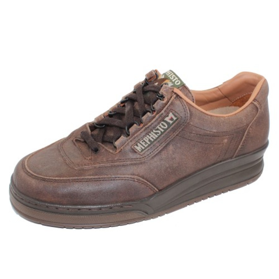 Men'S Mephisto Lace Up | Mephisto Men'S Match In Hazelnut Old Velours 11735