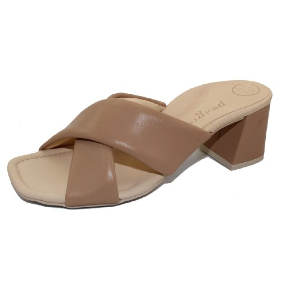 Women'S Paul Green Heels | Paul Green Women'S Lauren Sndl In Desert Light Nappa Leather