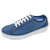 Women'S Eric Michael Slip Ons | Eric Michael Women'S Beatrice In Blue Mesh/Nubuck