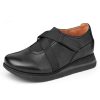 Women'S Yes Brand Shoes Wedges | Yes Brand Shoes Women'S Addison In Black Water Resistant Plonge Leather