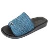 Women'S Ali MacGraw Thongs & Toe Rings | Ali Macgraw Women'S Straw In Blue Leather