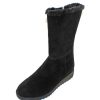 Women'S Valdini Zippers | Valdini Women'S Sofia Wp In Black Suede/Shearling