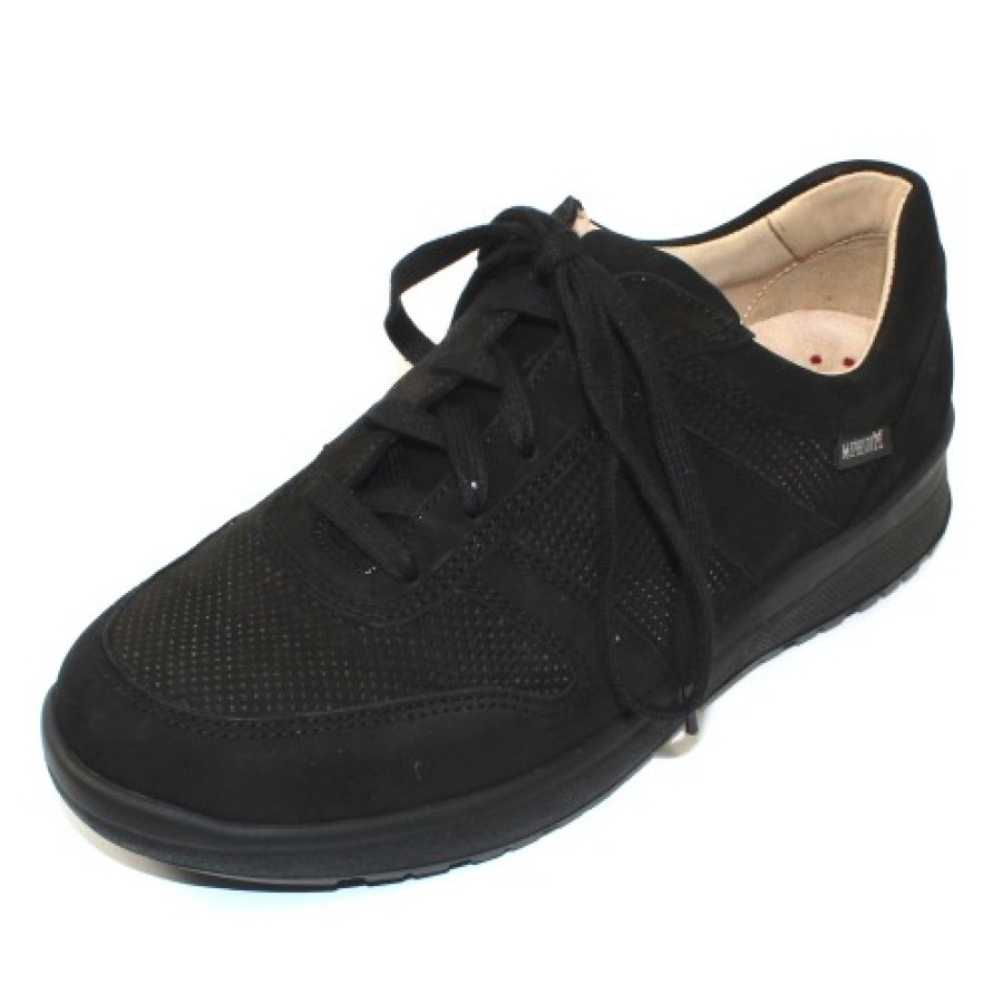 Women'S Mephisto Lace Up | Mephisto Women'S Rebeca Perf In Black Bucksoft 6900