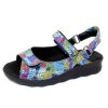 Women'S Wolky Platforms | Wolky Women'S Pichu In Jeans Multi Printed Leather