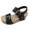 Women'S Mephisto Footbed | Mephisto Women'S Lissandra In Black Sandalbuck 6000