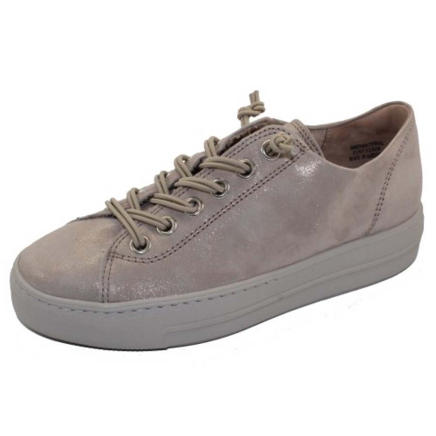 Women'S Paul Green Fashion | Paul Green Women'S Hadley Sneaker In Cachemire Metallic Suede