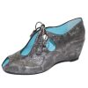 Women'S Thierry Rabotin Wedges | Thierry Rabotin Women'S Zayne In Pewter Africa Printed Leather