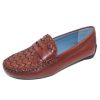 Women'S Robert Zur Loafers | Robert Zur Women'S Petra In Vintage Luggage Glove/Woven Glove Leather