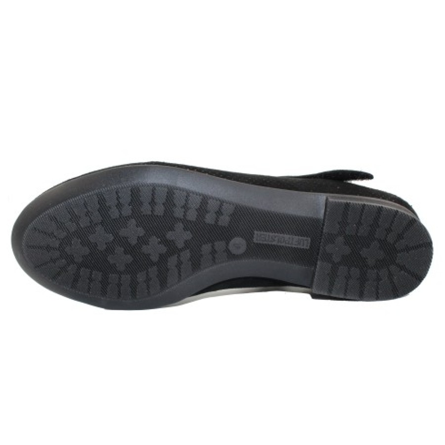 Women'S Ara Flats | Ara Women'S Sienna In Black Puntakid/Suede