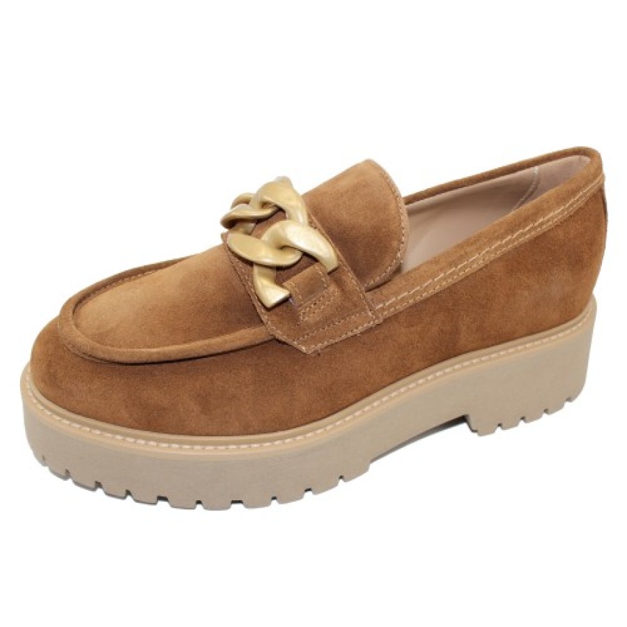 Women'S Nero Giardini Mocs | Nero Giardini Women'S I205110D In Malto Velour Suede