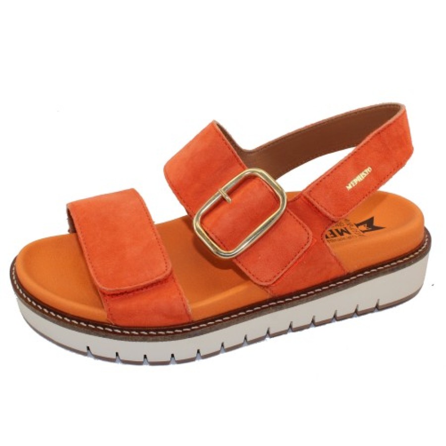 Women'S Mephisto Walking | Mephisto Women'S Belona In Burnt Orange Velcalf Premium 12238N