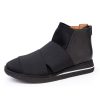 Women'S Yes Brand Shoes Zippers | Yes Brand Shoes Women'S Blake In Black Stretch/Plonge Leather