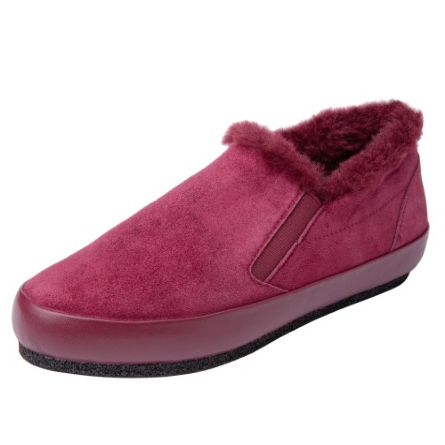 Women'S Yes Brand Shoes Travel | Yes Brand Shoes Women'S Cynthia 2 In Mulberry Water Resistant Suede/Mulberry Fur