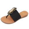 Women'S Andre Assous Thongs & Toe Rings | Andre Assous Women'S Novah In Black Elastic/Raffia