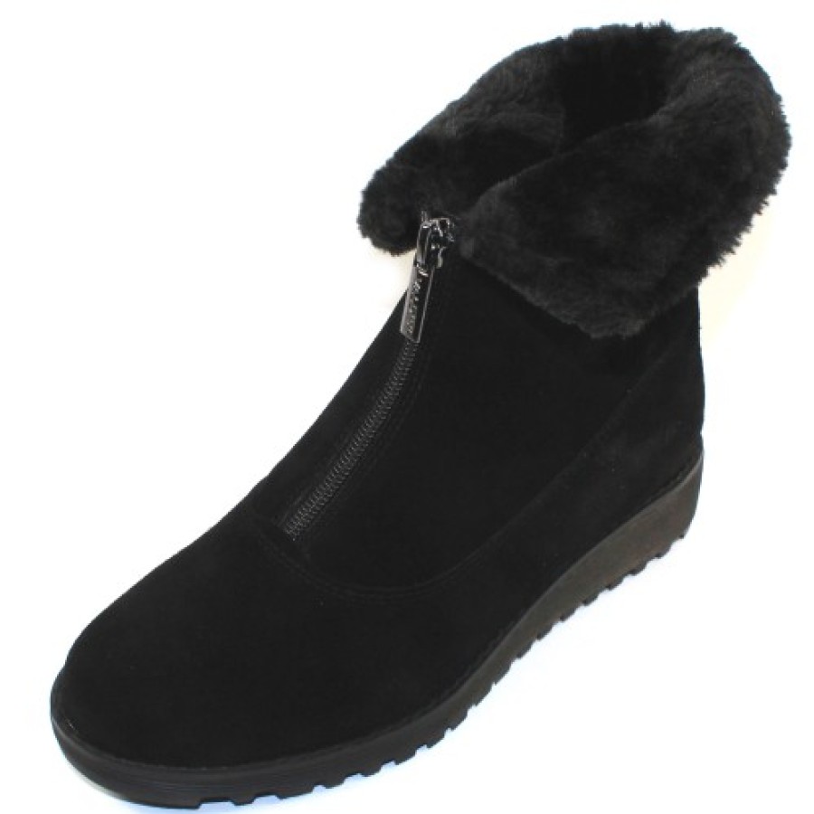 Women'S Valdini Waterproof | Valdini Women'S Sabra Wp In Black Suede/Shearling