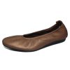 Women'S Arche Skimmers | Arche Women'S Laius In Bronze Cerf Metal Leather