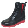 Women'S Wolky Women'S New Arrivals | Wolky Women'S Akita Wr In Black/Red Savana Leather