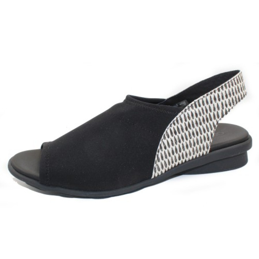 Women'S Arche Wedges | Arche Women'S Dajac In Noir Stretch/Wack Optik