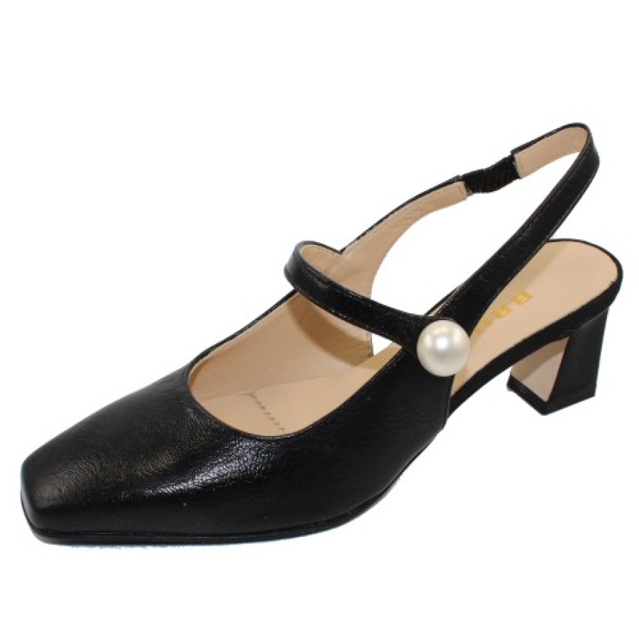 Women'S Brunate Pumps | Brunate Women'S Leonora In Black Crinkle Leather