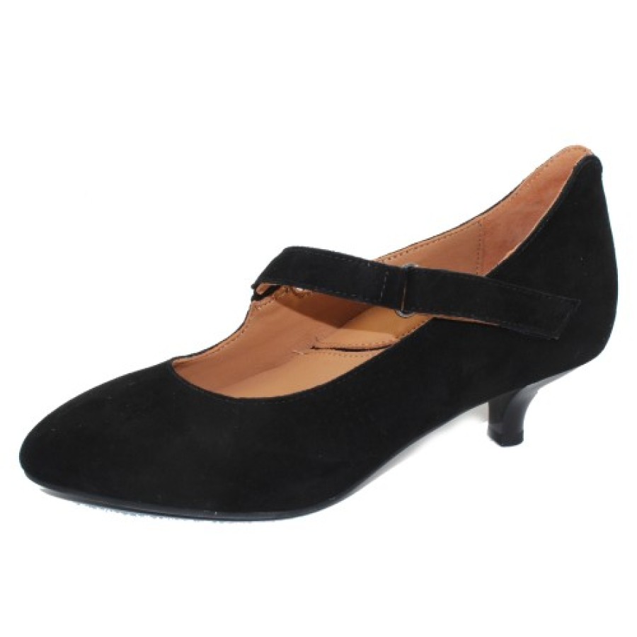 Women'S Lamour Des Pieds Mary Jane & Instep Strap | Lamour Des Pieds Women'S Kavya In Black Kid Suede