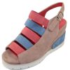 Women'S Pas De Rouge Wedges | Pas De Rouge Women'S Fleur 2325 In Onice Beige Suede/Multi Combi