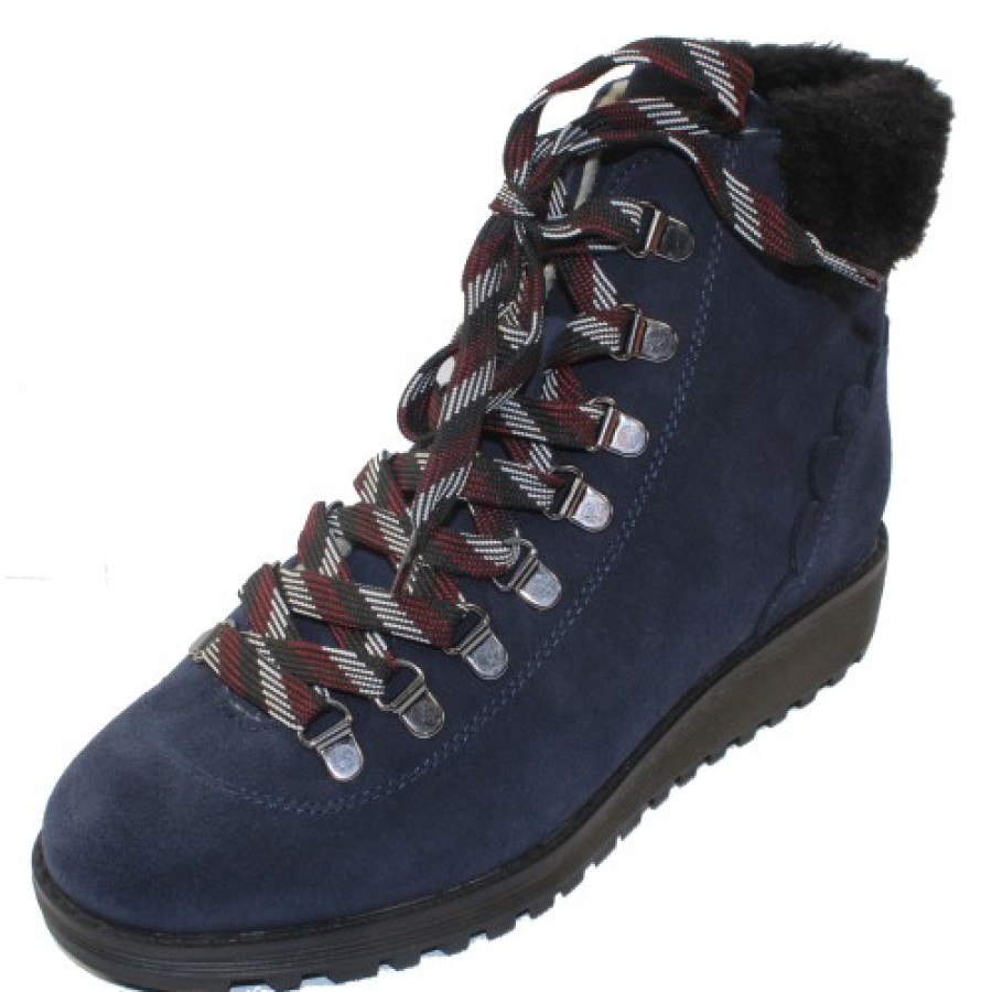 Women'S Valdini Boots & Booties | Valdini Women'S Sake Wp In Navy Waterproof Suede