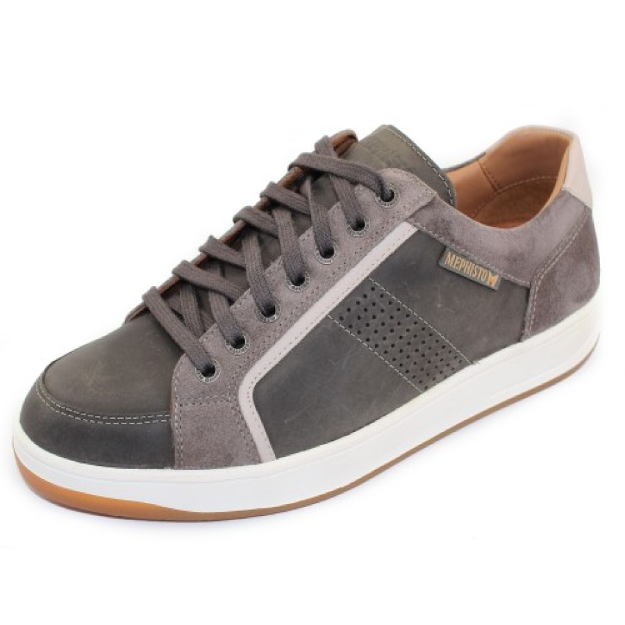 Men'S Mephisto Travel | Mephisto Men'S Harrison In Dark Grey Grizzly Leather 152/3659