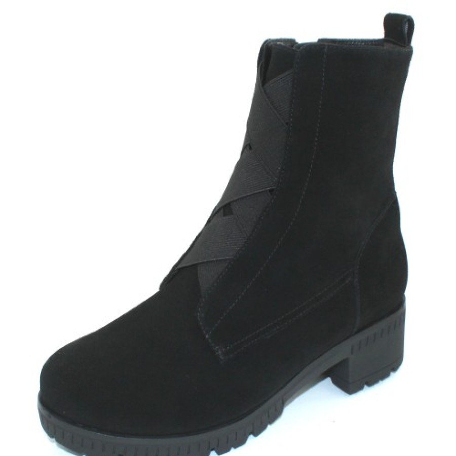 Women'S Valdini Boots & Booties | Valdini Women'S Ilana Wp In Black Waterproof Suede