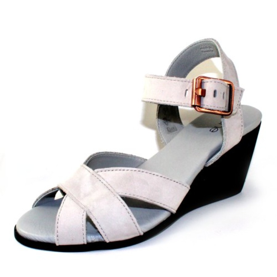 Women'S Arche Wedges | Arche Women'S Egowa In Brume Nubuck - Eggshell