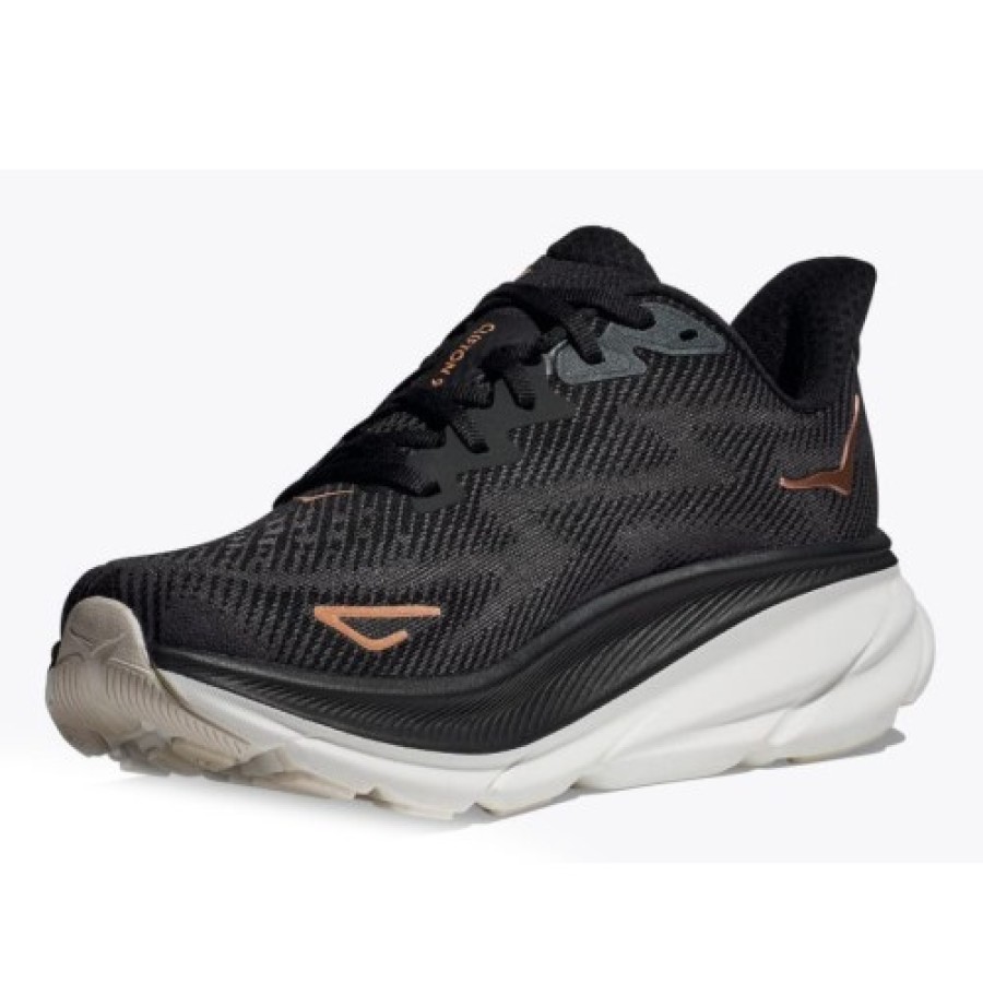 Women'S Hoka One One Oxfords | Hoka One One Women'S Clifton 9 In Black/Rose Gold