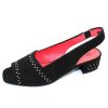 Women'S Pas De Rouge Heels | Pas De Rouge Women'S 77-2373 In Black Suede