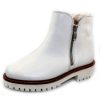 Women'S Paul Green Wedges | Paul Green Women'S Natick Bt In Off White Cervo Grain Leather