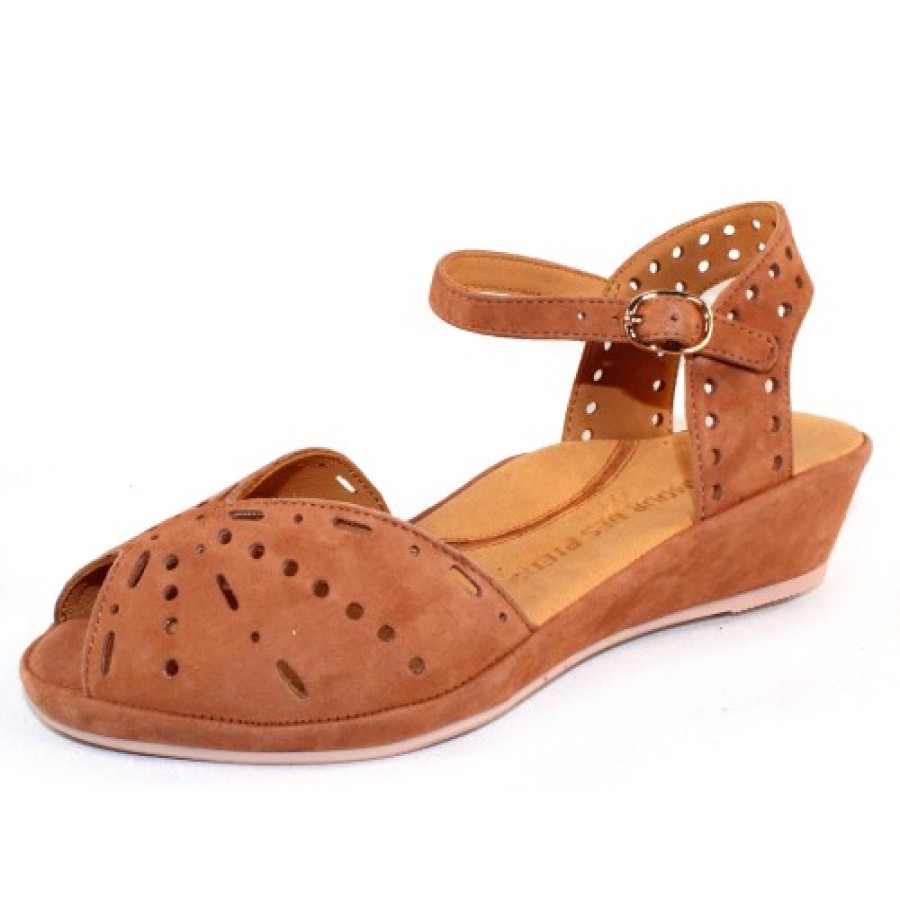 Women'S Lamour Des Pieds Mary Jane & Instep Strap | Lamour Des Pieds Women'S Brenn In Cognac Suede