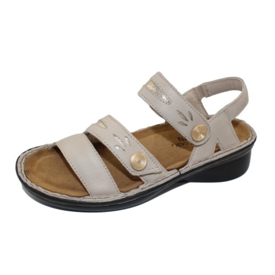 Women'S Naot Footbed | Naot Women'S Cadence In Soft Ivory/Radiant Gold Leather