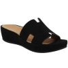 Women'S Lamour Des Pieds Slides | Lamour Des Pieds Women'S Catiana In Black Kid Suede