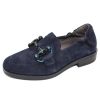 Women'S Softwaves Loafers | Softwaves Women'S Gladis 8.35.23 In Ink Velour Suede