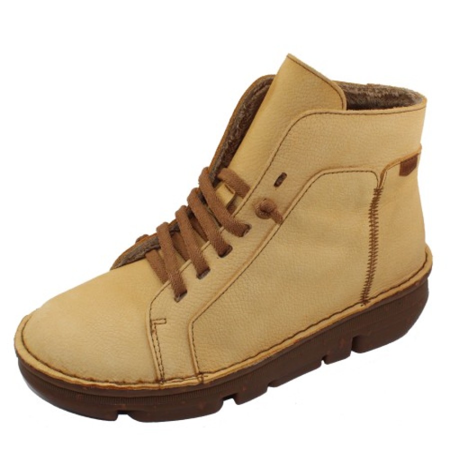 Women'S On Foot Lace Up | On Foot Women'S Touch-29710 In Ochre Pebble Grain Leather