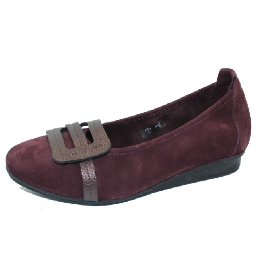 Women'S Arche Wedges | Arche Women'S Nimmey In Othelo Nubuck/Vino Hopi