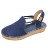 Women'S Toni Pons Back Straps | Toni Pons Women'S Nuria In Mari Navy Velour Suede