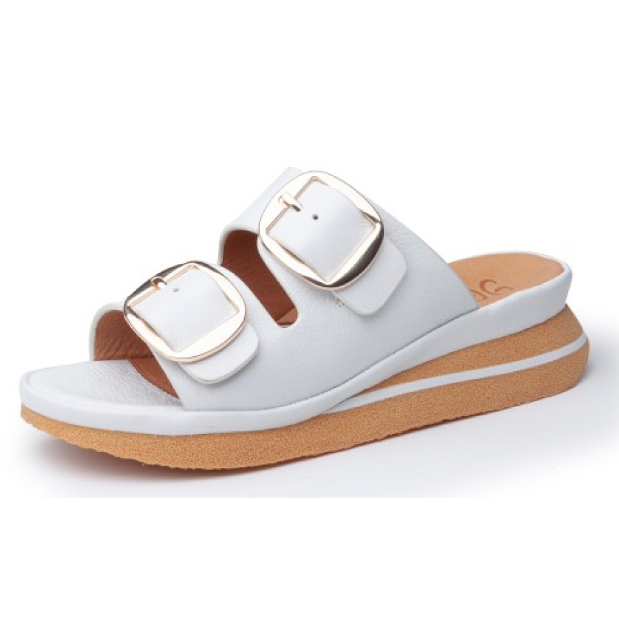 Women'S Yes Brand Shoes Travel | Yes Brand Shoes Women'S Aspen In White Plonge Leather