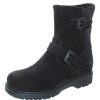 Women'S La Canadienne Mid Calf Boots | La Canadienne Women'S Hanna In Black Waterproof Suede