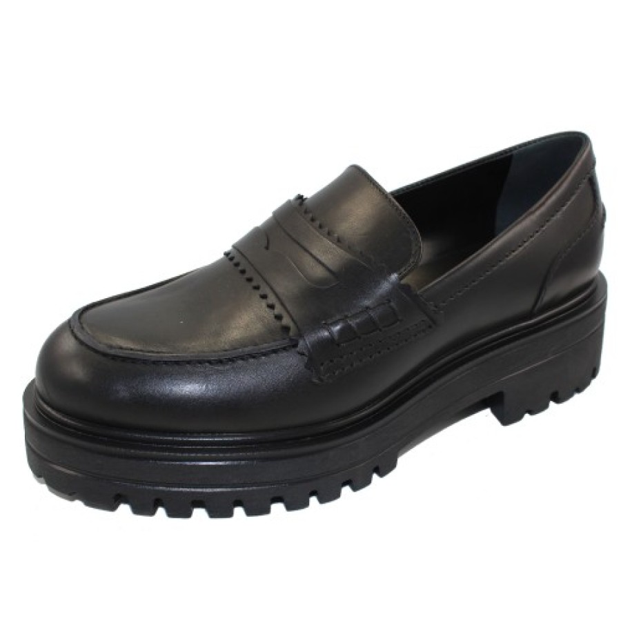 Women'S La Canadienne Loafers | La Canadienne Women'S Rescale In Black Waterproof Leather